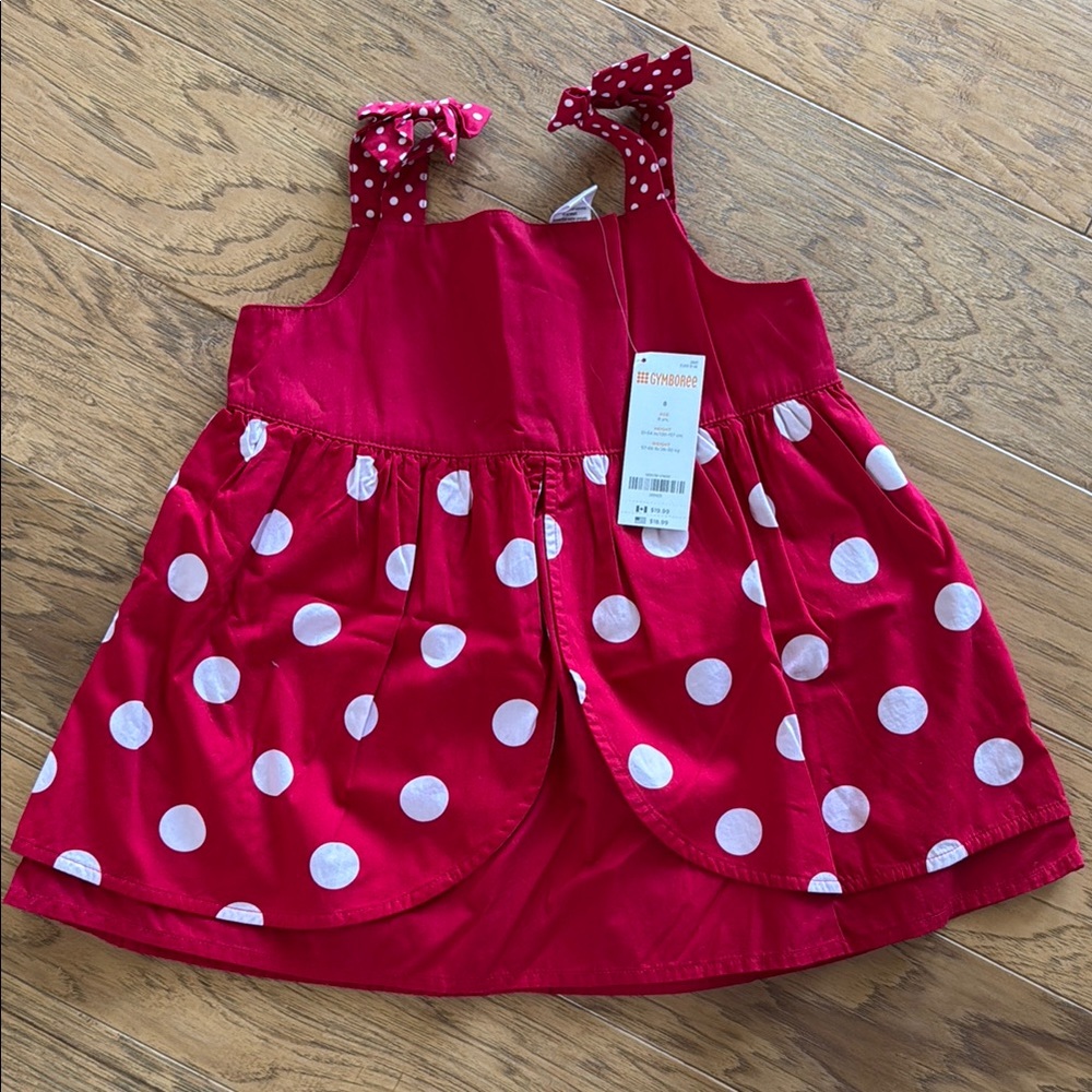 Girls Gymboree Red Polka Dot Kids top NWT